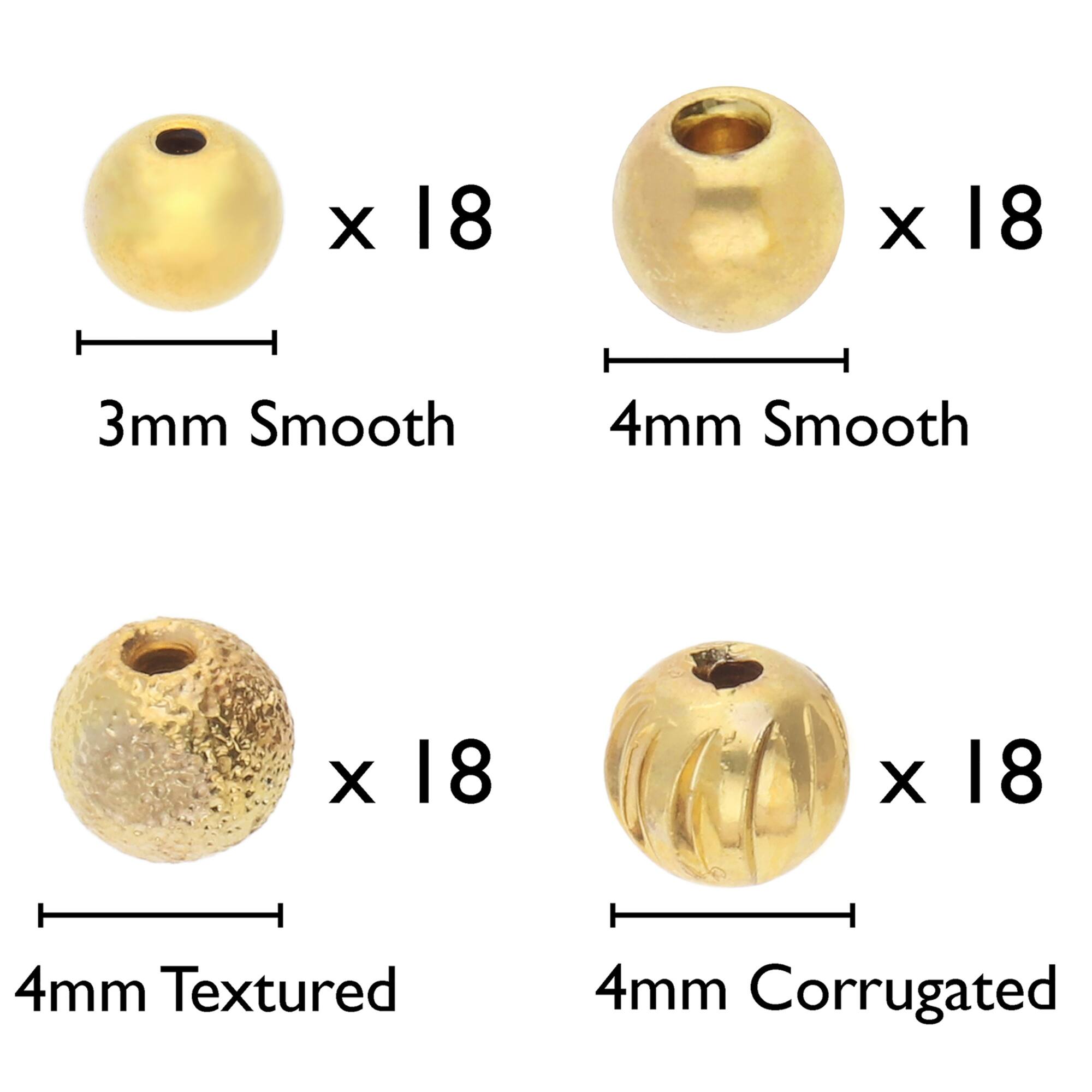 The Beadsmith® 3-4mm Gold Plated Memory Wire End Caps